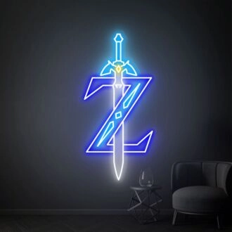 Bring the Adventure to Your Space: Zelda Led Neon Sign Legend Of Zelda Art, Perfect for Gaming Rooms, Bars, and Fan Events.