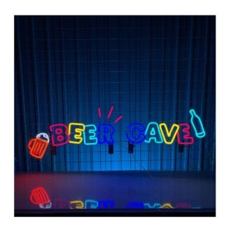 Enhance Your Space with the Versatile Beer Cave LED Neon Sign for Restaurant, Bar, Home, and Event Decorations