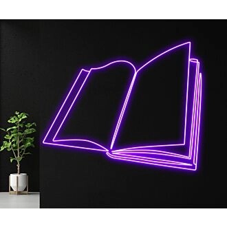 Erhellen Sie Ihre Leseecke oder Bibliothek mit einem Buch-LED-Neonschild - perfekt für Zuhause, Büro und gemütliche Buchhandlungsatmosphäre.