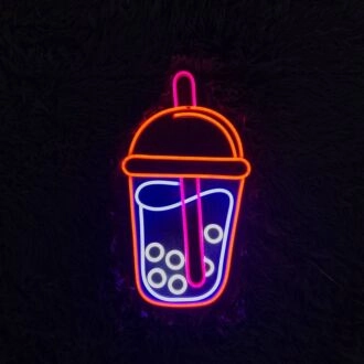 Beleben Sie Ihr Café oder Zuhause mit dem lebhaften Bubble Tea LED Neon Schild - Perfekt für Partys, Schaufenster und Küchendekoration.