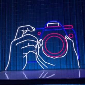 Capture the Perfect Atmosphere in Your Home, Office, or Photography Studio with the Camera Led Neon Sign Custom Camera Led Sign.