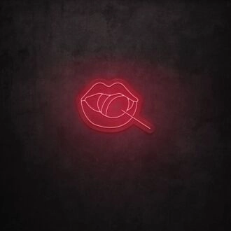 Lollipop Lips LED Neon Sign