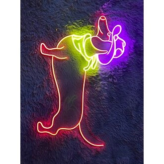 Beleuchten Sie Ihren Raum: Cowboy Dackel Hotdog LED-Neonschild für Bars, Heimdekoration und einzigartige Büroumgebungen.