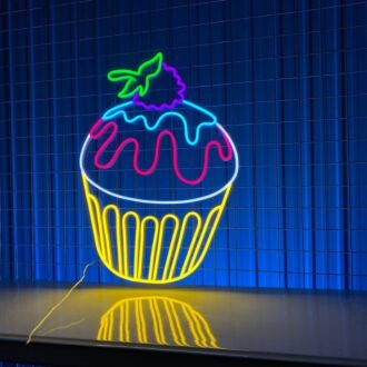 Erhellen Sie Ihre Bäckerei, Versüßen Sie Ihren Raum - Cupcake-LED-Neonschild Perfekt für Küchendekoration, Partys und Dessertläden.