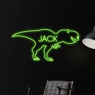 Beleben Sie das Schlafzimmer und die Spielzeit Ihres Kindes mit dem Dinosaurier-LED-Schild - perfekt für die Dekoration des Kinderzimmers und spaßige Partys.