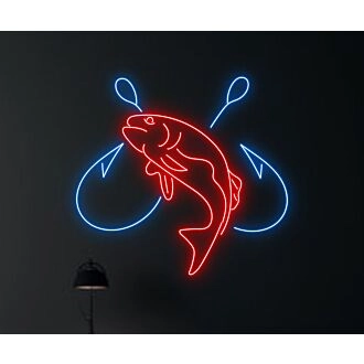 Verleihen Sie Ihrem Raum Glanz: Angeln LED-Schild Meeresliebhaber Neonschild für Wohnkultur, Bars und Outdoor-Party-Atmosphäre.