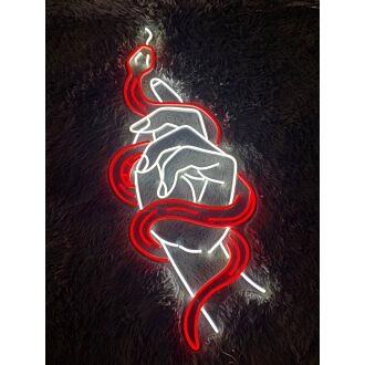 Beleben Sie Ihre Weihnachtsfeierlichkeiten und werten Sie Wohn-, Büro- und Veranstaltungsräume mit dem Hand Holding Snake LED-Schild Custom Snake Neonlicht auf.