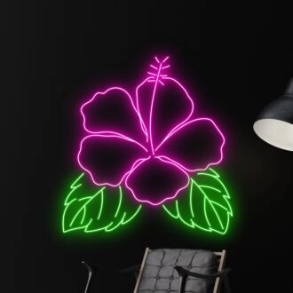 Erheben Sie Ihren Raum: Verwandeln Sie Ihr Zuhause, Büro oder Ihre Bar mit dem Hibiskusblüten Neon-LED-Licht - Perfekt auch für Hochzeiten und Partys!