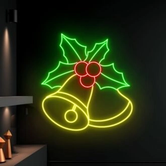Verleihen Sie Ihrer Weihnachtsdekoration, Ihrem Büro oder Schaufenster mit dem Jingle Bells Weihnachts-LED-Neonschild einen festlichen Glanz.