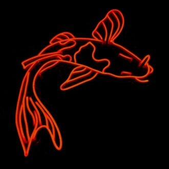 Beleuchten Sie Ihren Raum: Koi Fisch LED-Neonschild Individuelles Koi Fisch LED-Schild für Restaurant, Wohnkultur und besondere Anlässe.