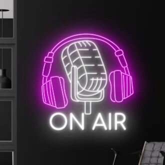 On Air Podcast Led Neon Sign Light Man Cave Game Room Sign