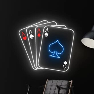 Poker Casino LED-Neonschild Poker Casino LED-Schild Benutzerdefiniertes Casino-Neonlicht Dekor.