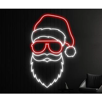Weihnachtsmann-Gesichts-Weihnachts-LED-Neonschild
