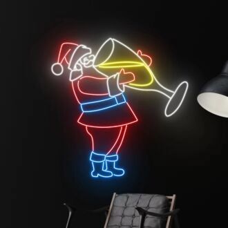 Weihnachtsmann trinkt Champagner Weihnachtsmann LED-Schild Weihnachtsmann Weihnachts-Neonlicht Weihnachtsdekoration