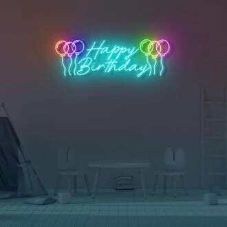 Happy happy Birthday LED Neon Sign