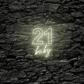 Twenty One Baby LED Neon Sign
