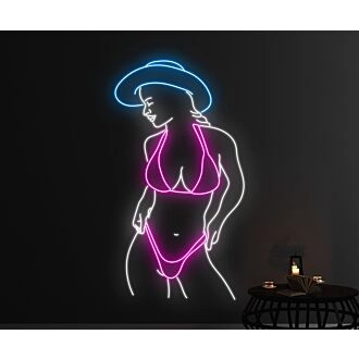 Sexy Nackte Cowgirl LED-Neonschild Texas Cowgirl Neon-LED-Schild