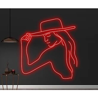 Sexy Nackte Cowgirl LED-Neonschild Texas Cowgirl Neon-LED-Schild Leuchtende Bardekoration