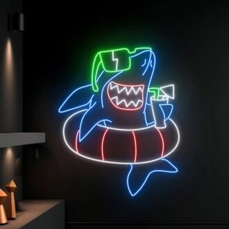 Hai-Schwimmen LED-Neonschild Lustiges Hai-LED-Schild Cooles Hai-Neonlicht