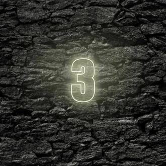Number Three LED-Neonschild