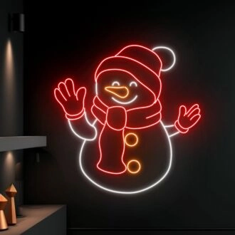 Schneemann Weihnachts-LED-Neonschild Schneemann Fröhliche Weihnachten LED-Schild