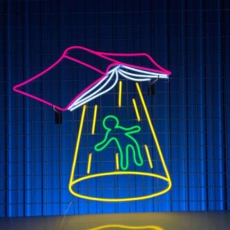 Nimm mich mit, Buchliebhaber Leuchtschild Lesen Buchladen Kaffee Dekor LED Neon Schild