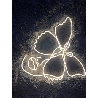 Frauengesicht Schmetterling Tierliebhaber Neonlicht Dekor