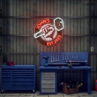 Garage Led Uv Neon Sign For Fathers Day