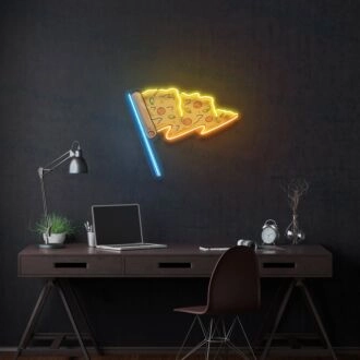 Pizza-Flagge LED-UV-Neonschild Restaurant Wanddeko Pizzadekor