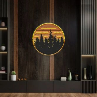 Sonnenuntergang Sonnenaufgang LED-Licht Wohnzimmer Wanddekor LED UV Neon Schild.