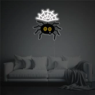 Spinne, die ein Netz webt LED Neon Acryl Kunstwerk