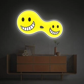 Geteiltes Smiley LED Neon Acrylkunstwerk