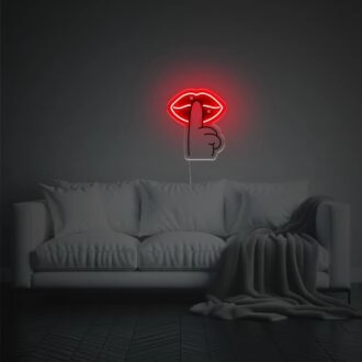 Be Quiet Gesture LED Neon Acrylic Artwork