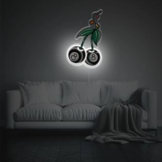 Schwarze Acht fröhliche LED Neon Acrylkunst.