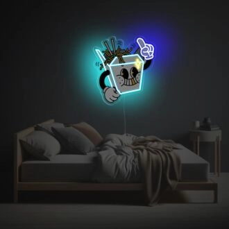 Boxnudeln Kerl LED Neon Acrylkunstwerk