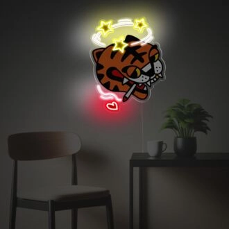 Dizzy Tiger LED Neon Acrylkunstwerk