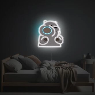 Funny Ice Bear LED Neon Acrylic Artwork
