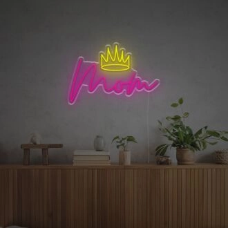 Mom With Crown LED Neon Sign