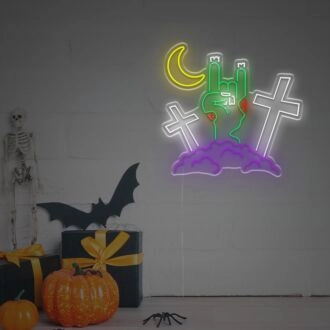 Zombiehand für Halloween LED-Neonschild