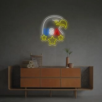 USA Eagle With Star LED Neon Sign