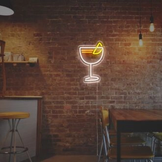 Cocktails Getränk mit Zitrone LED Neon Schild