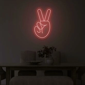 Peace Fingers LED Sign