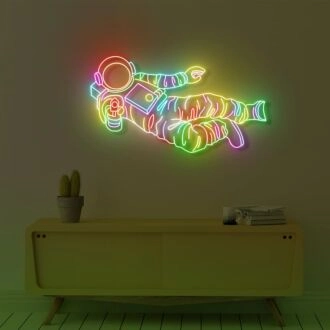 Space Man Jump LED Neon Sign