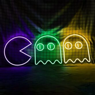 Pac Man jagt Geister LED-Schild