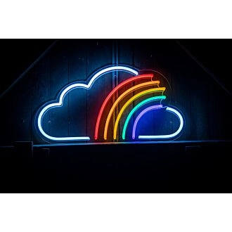 Wolken-Regenbogen-Neonschild