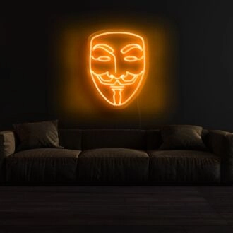 V für Vendetta Maske Neonschild