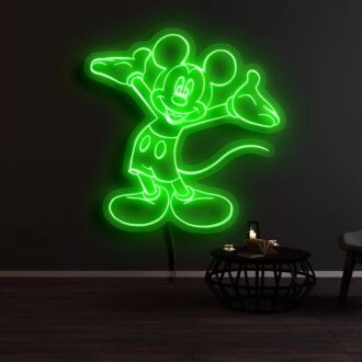 Mickey Mouse Willkommen Neon Zeichen