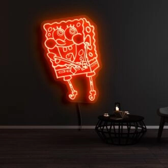 Spongebob Süßes Gesicht Neonschild