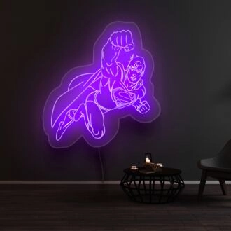 Superman Flying Neon Sign