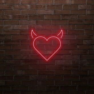 Devil Heart LED Neon Sign